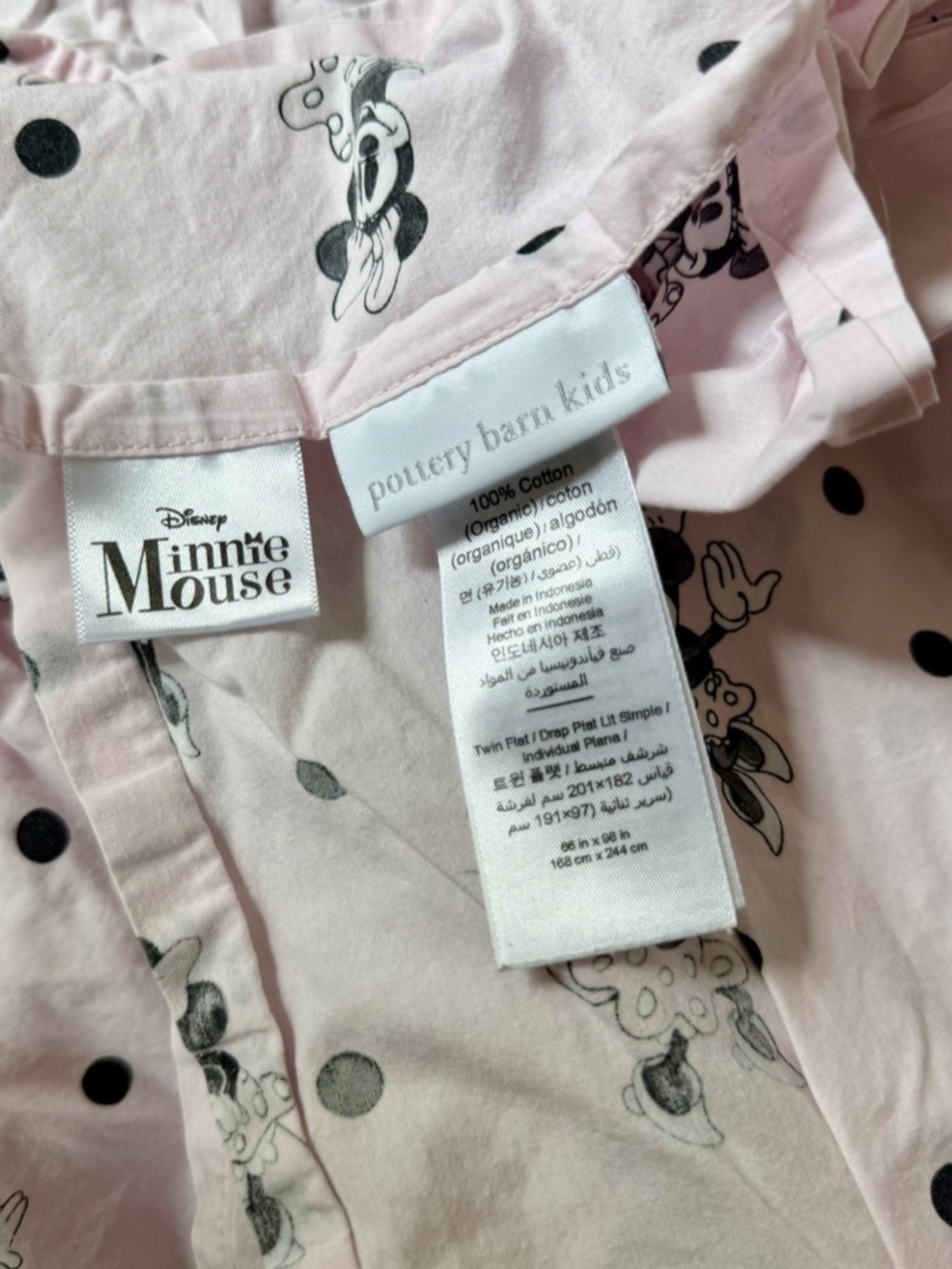 Pottery Barn Kids Minnie Mouse Twin Sheet Set - Picture 2 of 2